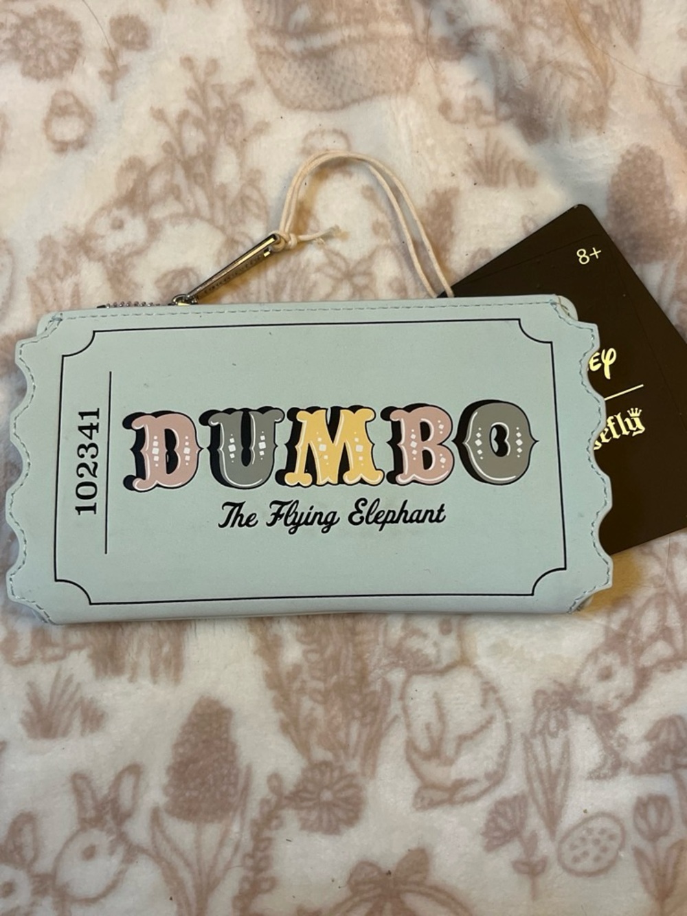 Disney Pink and Light Blue Loungefly Zip Wallet